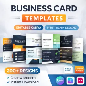 Business Card Templates – Editable Canva & Print-Ready Designs