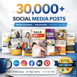 30,000+ Social Media Posts – Editable Canva Templates