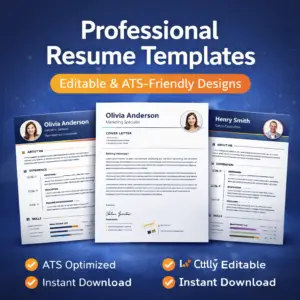 Professional 500+ Resume Design Templates – Editable & ATS-Friendly